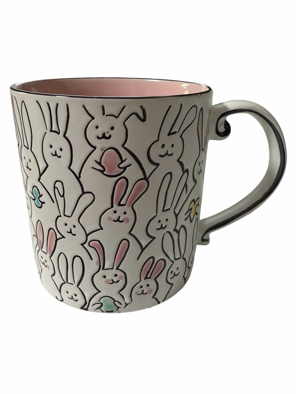 Spectrum Designz Easter Spring REPEAT BUNNY Mug - Pink Interior